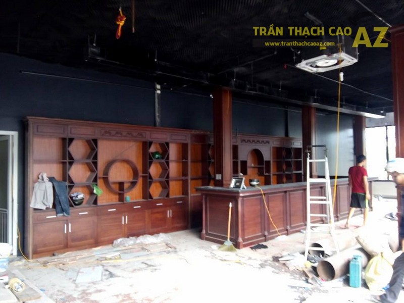 Tổng hợp hình ảnh thi công trần thạch cao cho quán Anne Queen Bar, Hà Nội