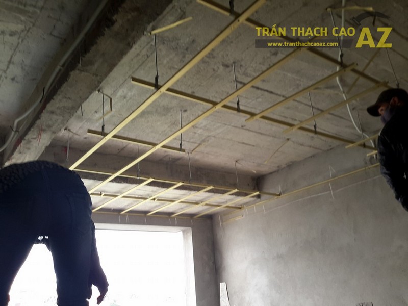 Thi công trần thạch cao cho quán Karaoke Hương Quê, Gia Lâm, Hà Nội