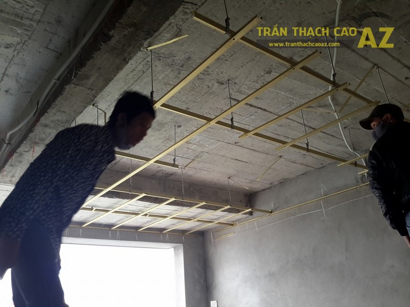 Thi công trần thạch cao cho quán Karaoke Hương Quê, Gia Lâm, Hà Nội