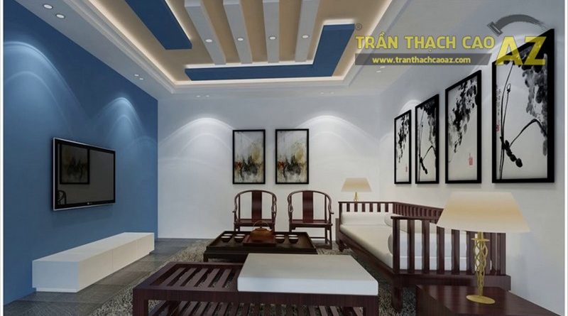 10 mẫu trần thạch cao tạo độ thoáng cho nhà ống - 03