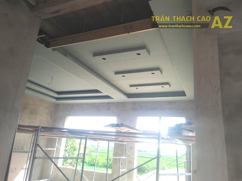Thi công trần thạch cao nhà cấp 4 hiện đại tại Thanh Liêm, Hà Nam - 01