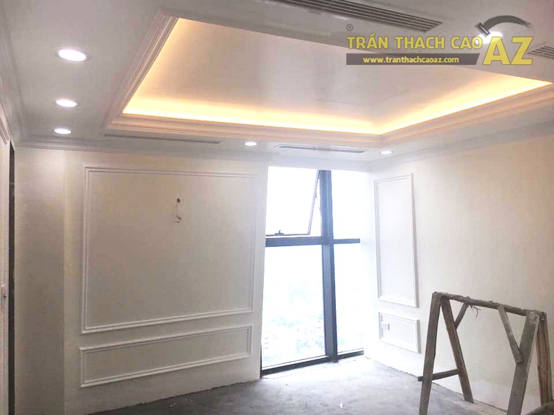 Trần thạch cao chung cư đẹp được thi công bởi AZ tại nhà anh Kiện, Hà Đông, Hà Nội - 06