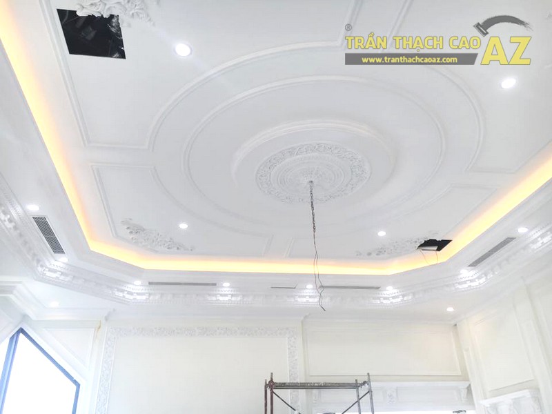 Trần thạch cao chung cư đẹp được thi công bởi AZ tại nhà anh Kiện, Hà Đông, Hà Nội - 01
