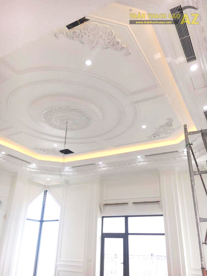 Trần thạch cao chung cư đẹp được thi công bởi AZ tại nhà anh Kiện, Hà Đông, Hà Nội - 02