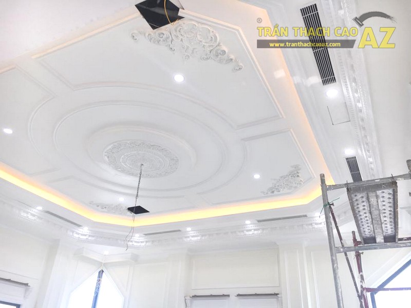 Trần thạch cao chung cư đẹp được thi công bởi AZ tại nhà anh Kiện, Hà Đông, Hà Nội - 03