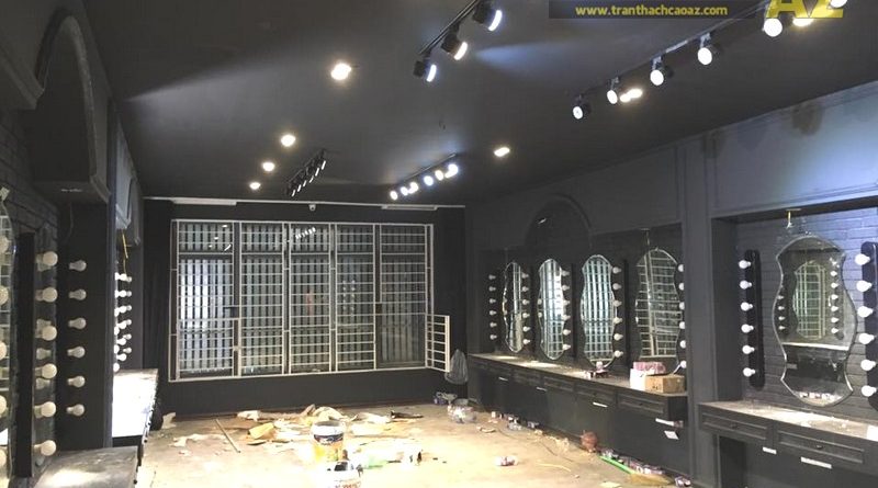 Làm trần thạch cao màu đen cá tính cho salon tóc Hoàng Oanh, Cầu giấy, Hà Nội - 04