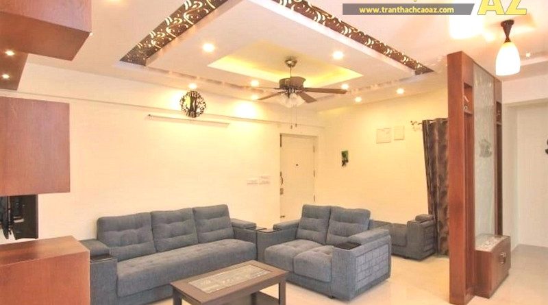Mẫu trần thạch cao phòng khách chung cư - 02